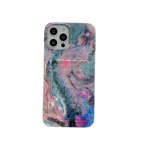 Korthållare Skal iPhone 13 - Grön Marble