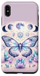 Coque pour iPhone XS Max Mystic Butterfly Aura: Butterfly Pastel Goth Moon Phases
