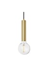 Sleek Edison Cylinder Cord Set ES E27 Bulb Holder, Brass & Fabric Flex (for bulbs)