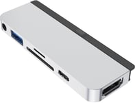 HyperDrive 6-in-1 USB-C Hub (iPad Pro/Air 4) - Sølv