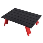 FIONAT Portable Camping Table with Aluminum Table Top, Foldable Table Garden Outdoor Picnic Table with Carry Bag for Camping or Garden and Easy to Clean, 41.2 * 29 * 13cm - Red
