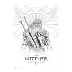 The Witcher 3, Maxi Poster - Geralt Sketch