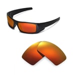 New Walleva Fire Red ISARC Polarized Replacement Lenses for Oakley Gascan