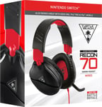 Turtle Beach Headset Nintendo Switch - Ear Force Recon 70 Black/Red NEW