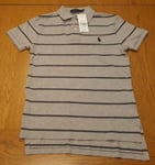 BNWT 100% AUTHENTIC RALPH LAUREN GREY POLO T-SHIRT - EXTRA SMALL XS - RRP £59.99