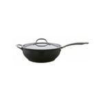 Excellence Chef Pan with Lid 28cm, Saute Pan, Induction Dishwasher Safe, Stainless Steel Lid
