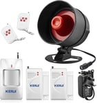 KERUI Wireless Security Burglar Door Alarm System Kit for Garage Shed House Shop