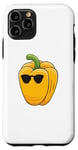 Coque pour iPhone 11 Pro Poivre jaune avec des lunettes de soleil Fille poivre jaune