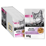 Pro Plan Cat Delicate Nutri Savour Nourriture Humide pour Chat à la Dinde 26 x 85 g