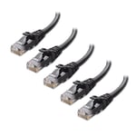 Cable Matters 5-Pack Snagless Short Cat6 Ethernet (Cat6 1 foot, BLACK