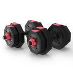 15KG Adjustable Dumbbells Set Gym Weights Plates Biceps Fitness Body Exercise