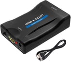 HDMI to Scart Converter, 1080P HDMI to SCART Adapter for SKY Blu-Ray Player HDTV DVD PS3 PS4 Xbox PC, Support PAL/NTSC Formats