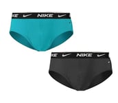 Nike Brief 2PK Underwear Lot de 2 Slips Everyday 0000KE1084, Dusty Cactus/Anthracite, XS