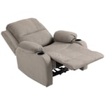 Recliner Armchair for Living Room Lounge Recliner Chair with Cup Holder Brown