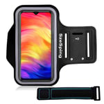 Running Armband Phone Holder for Huawei P Smart 2019 P30 Mate 10 Xiaomi Mi Note 10 Redmi 7A Adjustable Arm Case for Samsung Galaxy A20e A40 Doogee X90 for Outdoor Sport Gym with Extend Band