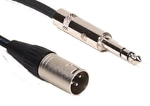 Cable XLR male Jack 6.35 male symetrique 6m
