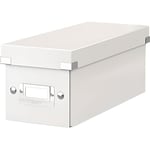 CD-förvaringsbox - LEITZ - Click &amp; Store - Vit - Laminerad kartong - Mått 127x124x320 mm