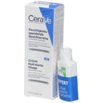 CeraVe Crème Hydratante Visage 52 ml + Crème Lavante 20 ml offerte pour les peaux normales à sèches 72 ml crème pour la peau