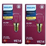 2x GENUINE Bosch Neff Siemens Tecnik Oven Cooker 40w Lamp Bulb PHILIPSA8297 300c