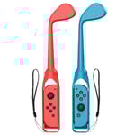 Nintendo Switch Joy-Con Golfklubba med handledsrem, blå/röd