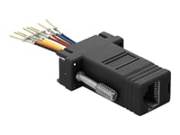 Delock Adapter Sub-D 9 Pin Male To Rj45 Female Assembly Kit - Seriell Adapter - Db-9 (Hane) Skruvbar Till Rj-45 (Hona) - Svart