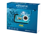 Easypix Aquapix W3048 Edge - Digitalkamera - kompakt - 13.0 MP / 48 MP (interpolerat) - 4 K / 10 fps - undervatten upp till 3 m - isblå