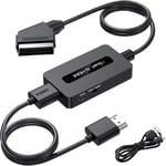Scart to HDMI Cable Converter with Scart and HDMI Cables,Male Scart In HDMI Out