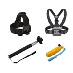 Poitrine + ceinture de tête + Bobber flottant + auto-Stick, monture pour gopro hero 5 4 accessoires Set Action sport caméra Go pro yi 4 k go pro