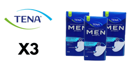 Tena Level 1 Incontinence Guards for Men, Light Absorbency, Pack of 3, 72 Pads
