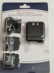 ABC Products WORLDWIDE USB CHARGER with interchangeable EU / UK / USA Plugs