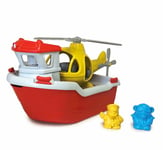Green Toys barnleksak Räddningsfartyg med helikopter