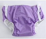 NQCT Washable Adult Leak-Proof Diapers,Reusable Nappies Breathable Urinary Incontinence Underwear Pants For Young And Old Dealing With Urinary Or Stress Incontinence 10.9 (Color : Purple, Size : XL)