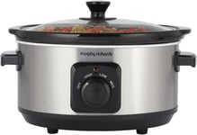 Morphy Richards 3.5L Stainless Steel Slow Cooker, 3 Heat Settings, One Pot...