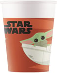 8 stk Baby Yoda Pappkrus 200 ml - Star Wars: The Mandalorian