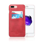 Apple Läderskal Med Korthållare För Iphone 7 Plus / 8 - Röd