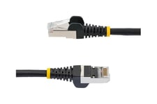 StarTech.com 50cm CAT6a Ethernet Cable - Black - Low Smoke Zero Halogen (LSZH) - 10GbE 500MHz 100W PoE++ Snagless RJ-45 w/Strain Reliefs S/FTP Network Patch Cord - patchkabel - 50 cm - sort