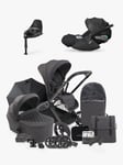 iCandy Core Pushchair & Accessories with Cybex Cloud T Baby Car Seat and Base T Bundle, Dark Grey/Deep Black
