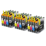 12 Ink Cartridges (Set) for use with Brother DCP-J4120DW MFC-J4625DW MFC-J5625DW
