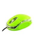Titanum RAPTOR 3D Mouse USB Green - Mus - Optisk - 3 knapper - Grøn