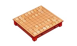 Shogi set with drawer and feet (25x27 cm)