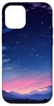 Coque pour iPhone 14 Pro Paysage de ciel de minuit horizon extérieur
