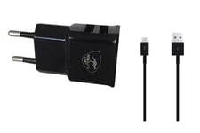Chargeur secteur + câble Micro USB Noir