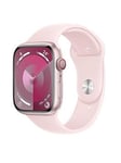 Apple Watch Series 9 (Gps + Cellular), 45Mm Pink Aluminium Case With Light Pink Sport Band - S/M