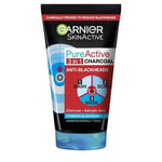Garnier Pure Active 3in1 Charcoal Mask-Wash-Scrub For Blackheads and Spot 150ml