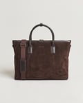 Oscar Jacobson Weekend Bag Soft Leather Chocolate Brown