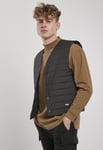 Urban Classics Svart vadderad väst herr (Svart,XL)