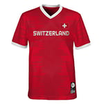 Official 2023 Women's Football World Cup Kids Team Shirt, Switzerland, Red, 7 Years