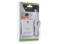 Techly Compact Smart Card Reader/Writer Usb2.0 White I-Card Cam-Usb2ty, Usb 2.0, 1,5 M, Vit, 107 G