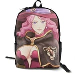 Kimi-Shop Black Clover-Vanessa Anime Cartoon Cosplay Canvas Shoulder Bag Backpack Fashion Lightweight Travel Daypacks School Backpack Laptop Backpack