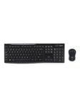 Logitech MK270 Wireless Combo - keyboard and mouse set - QWERTZ - Slovenian/Croatian - black - Tastatur & Mus set - Slovenska/kroatiska - Svart